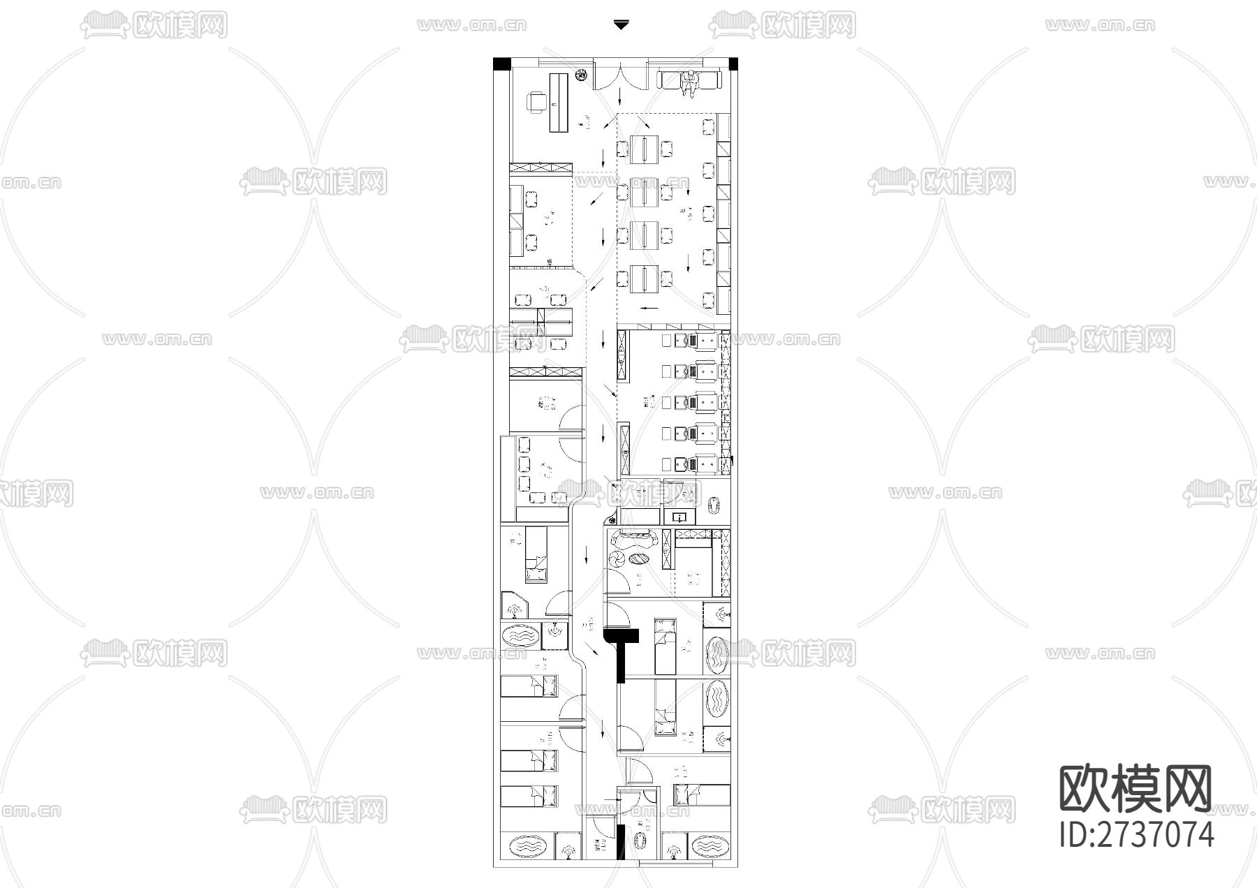 设计师美容美发器材专用cad图库下载（渲染图6）