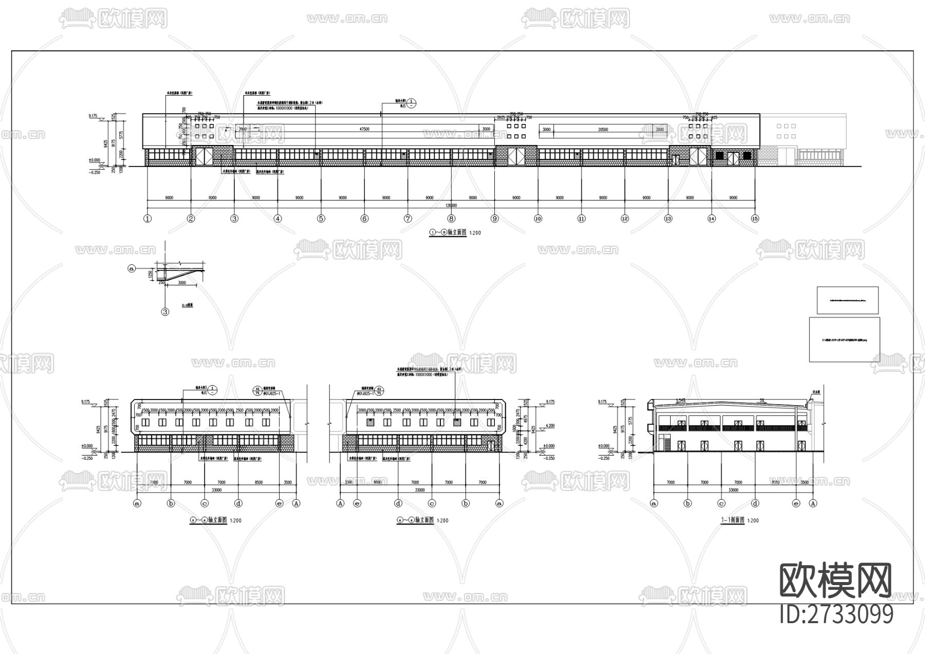 建设工业202工房扩建CAD施工图下载（渲染图6）