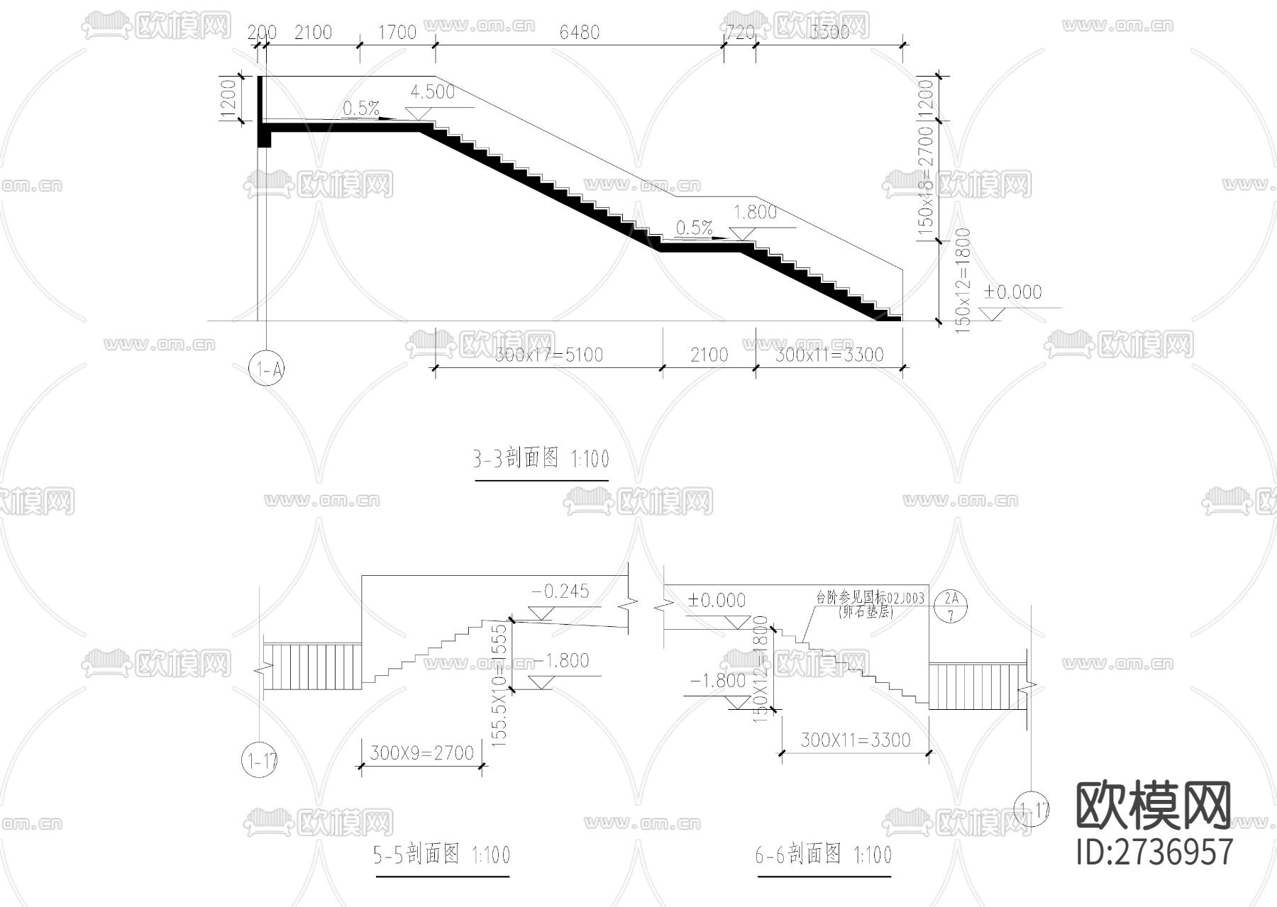 水上表演场看台cad施工图下载（渲染图5）