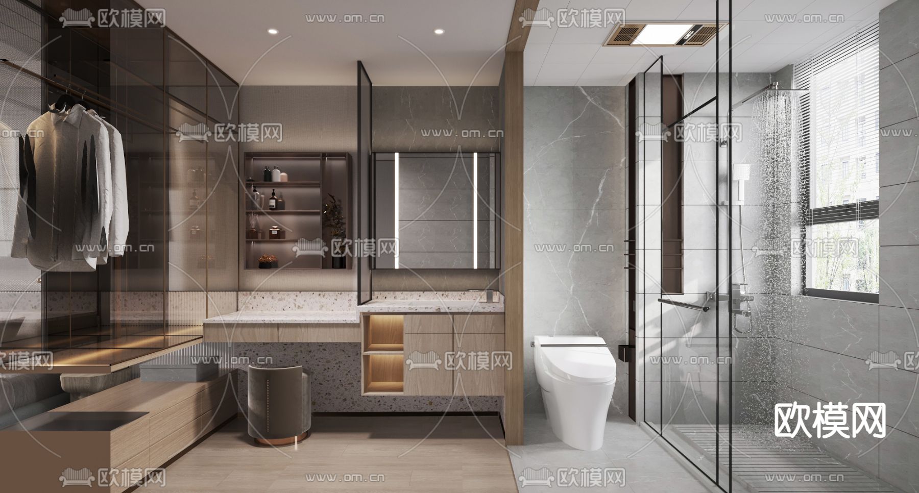 卫生间 浴室 洗手间3d模型下载