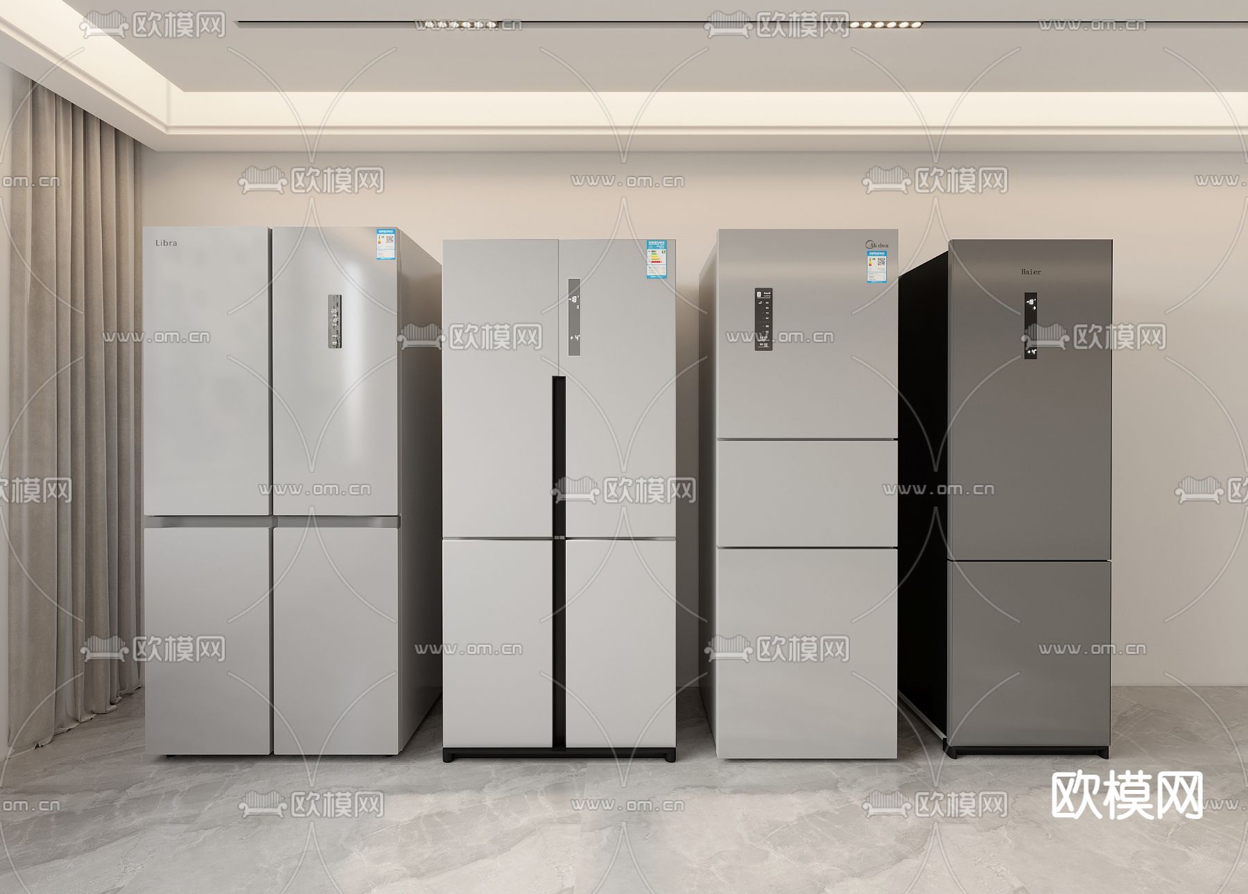 冰箱 冰柜3d模型下载