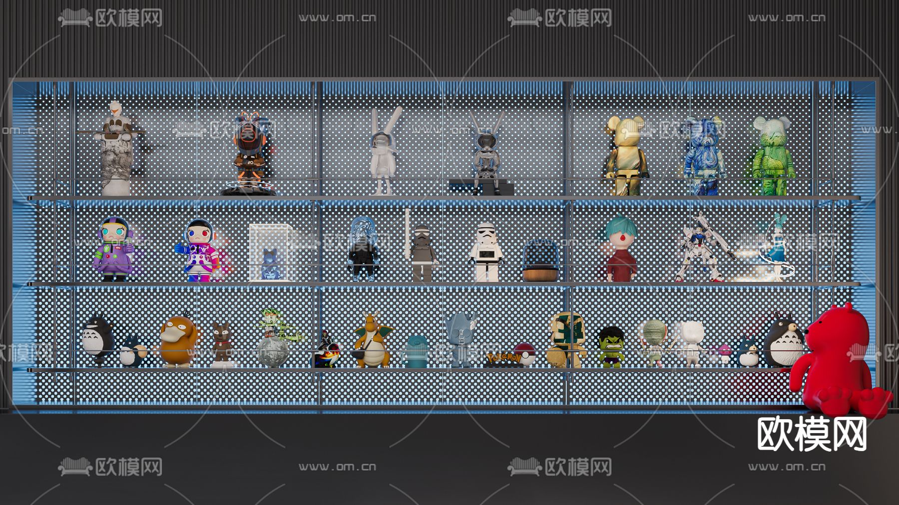 潮玩摆件 雕塑 公仔3d模型下载（渲染图1）