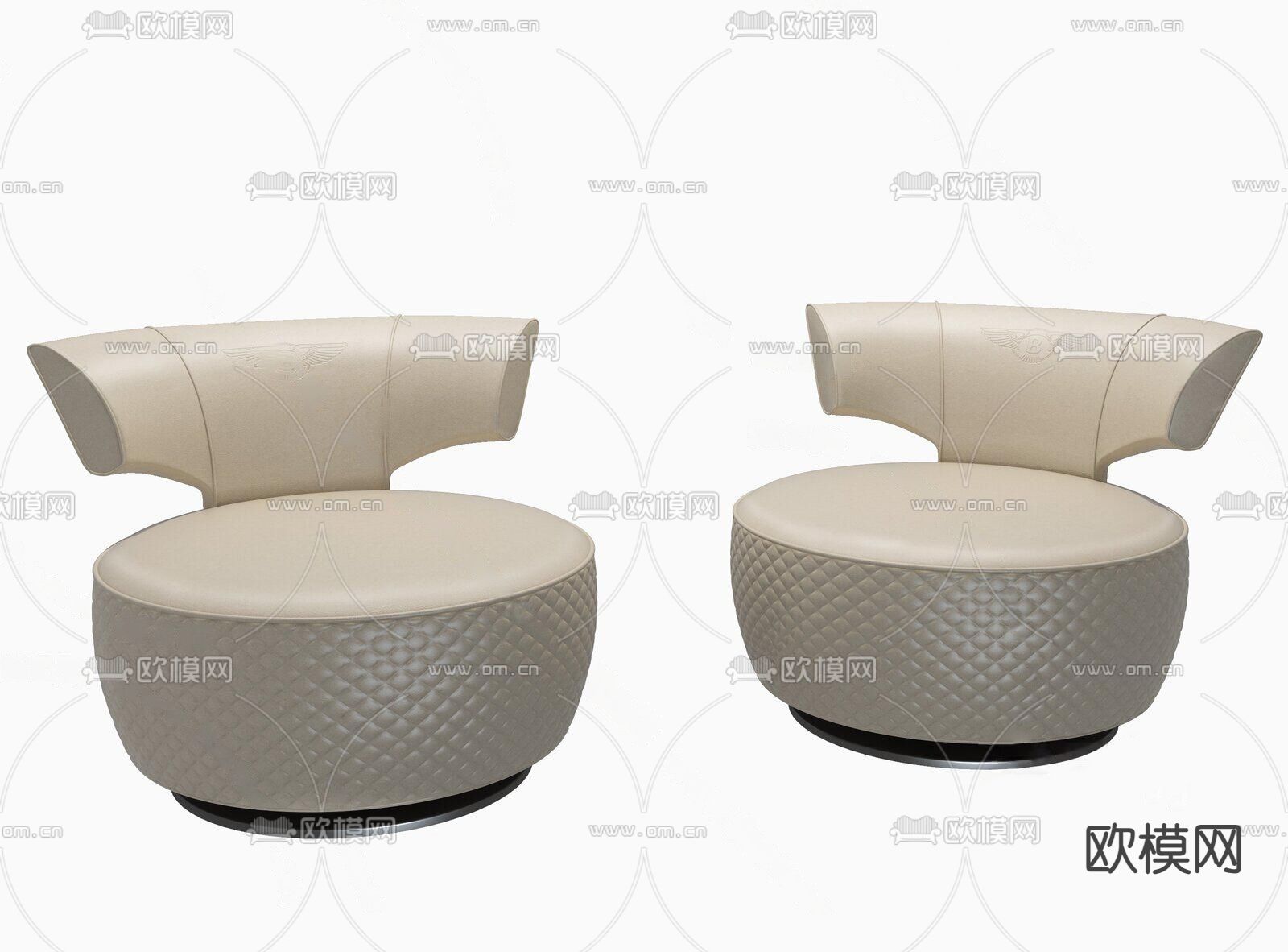 皮革沙发 单人沙发3d模型下载