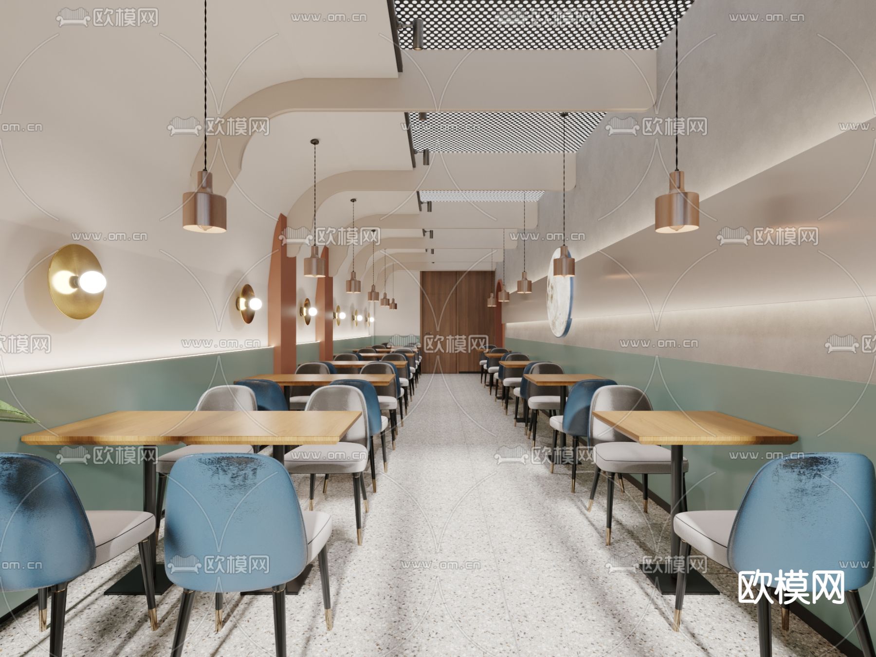 快餐店 小吃店3d模型下载（渲染图1）