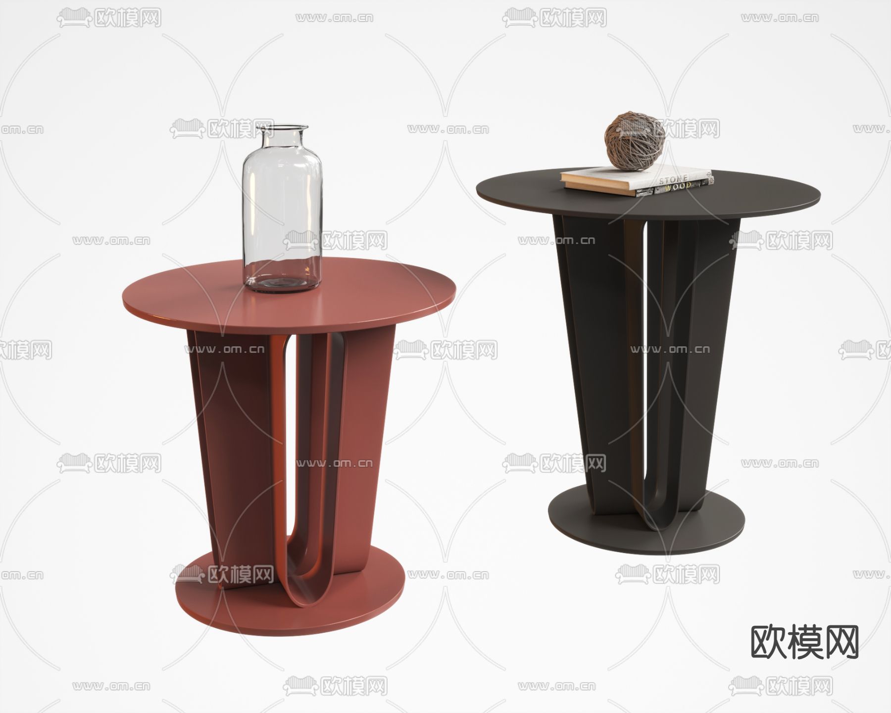 角几 圆几 边几3d模型下载