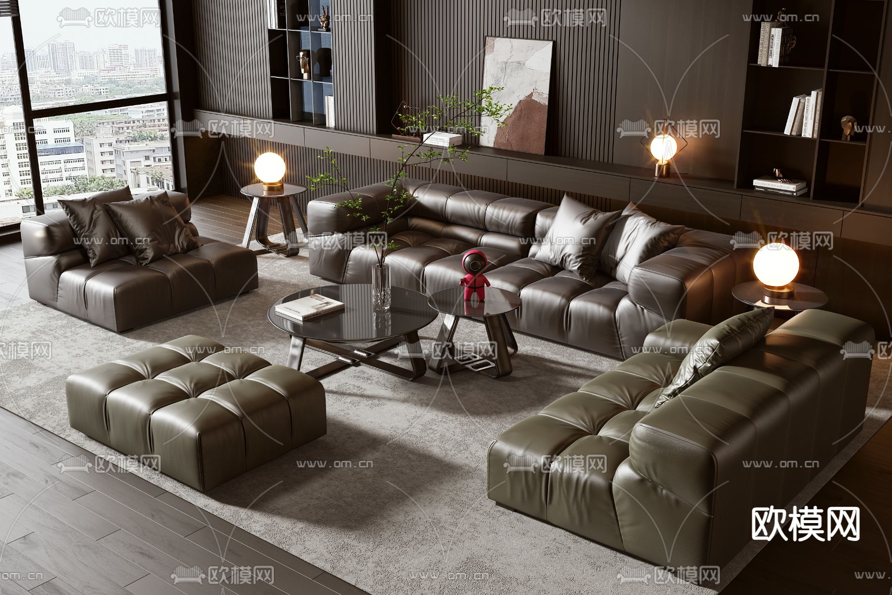 Minotti 组合沙发3d模型下载
