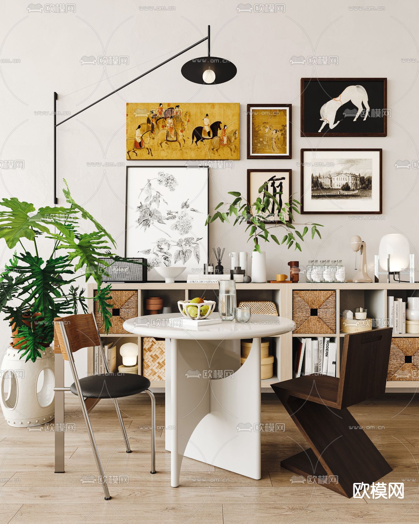 休闲桌椅3d模型下载（渲染图2）