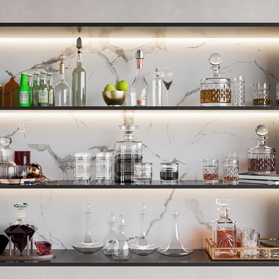  洋酒 红酒su模型 