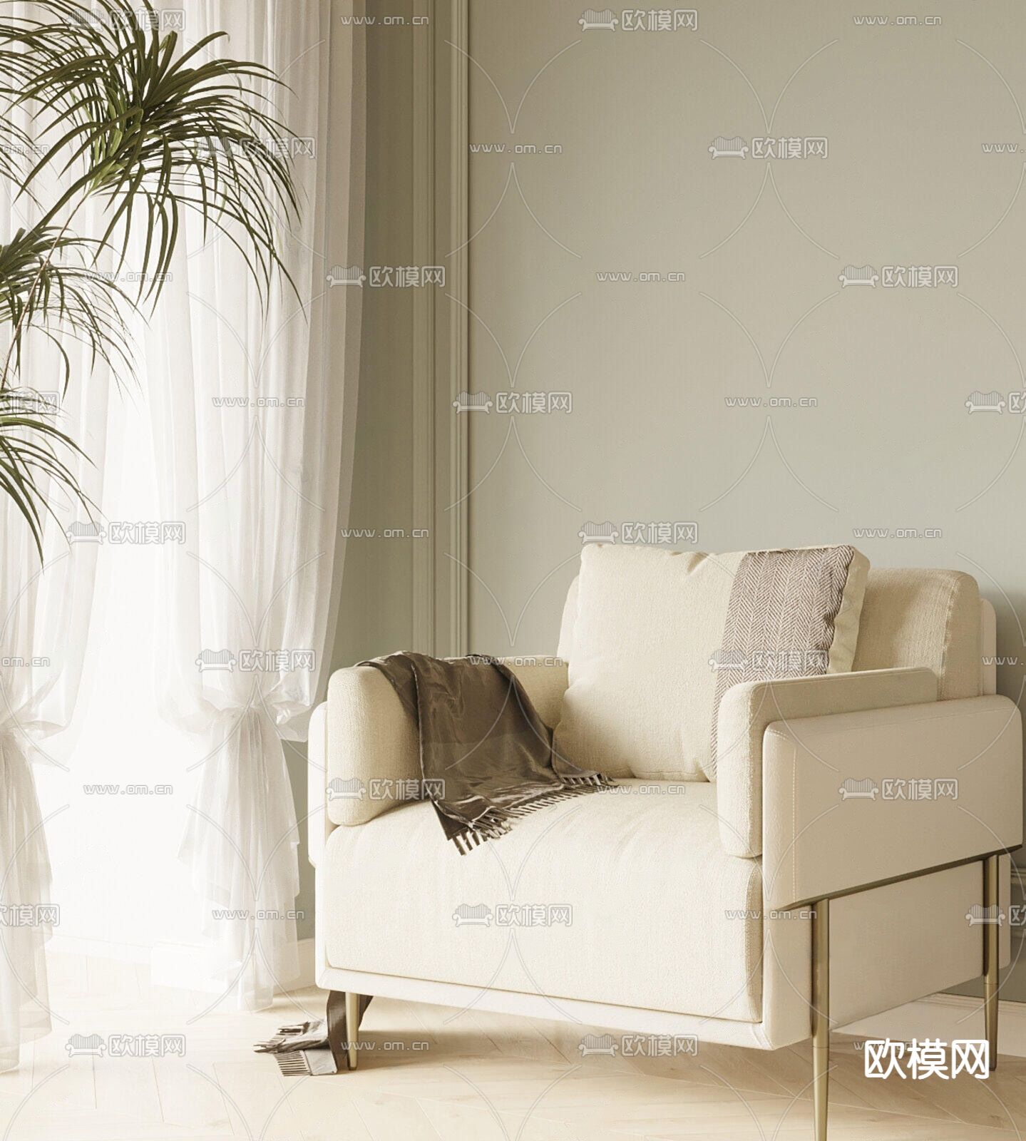 休闲沙发3d模型下载