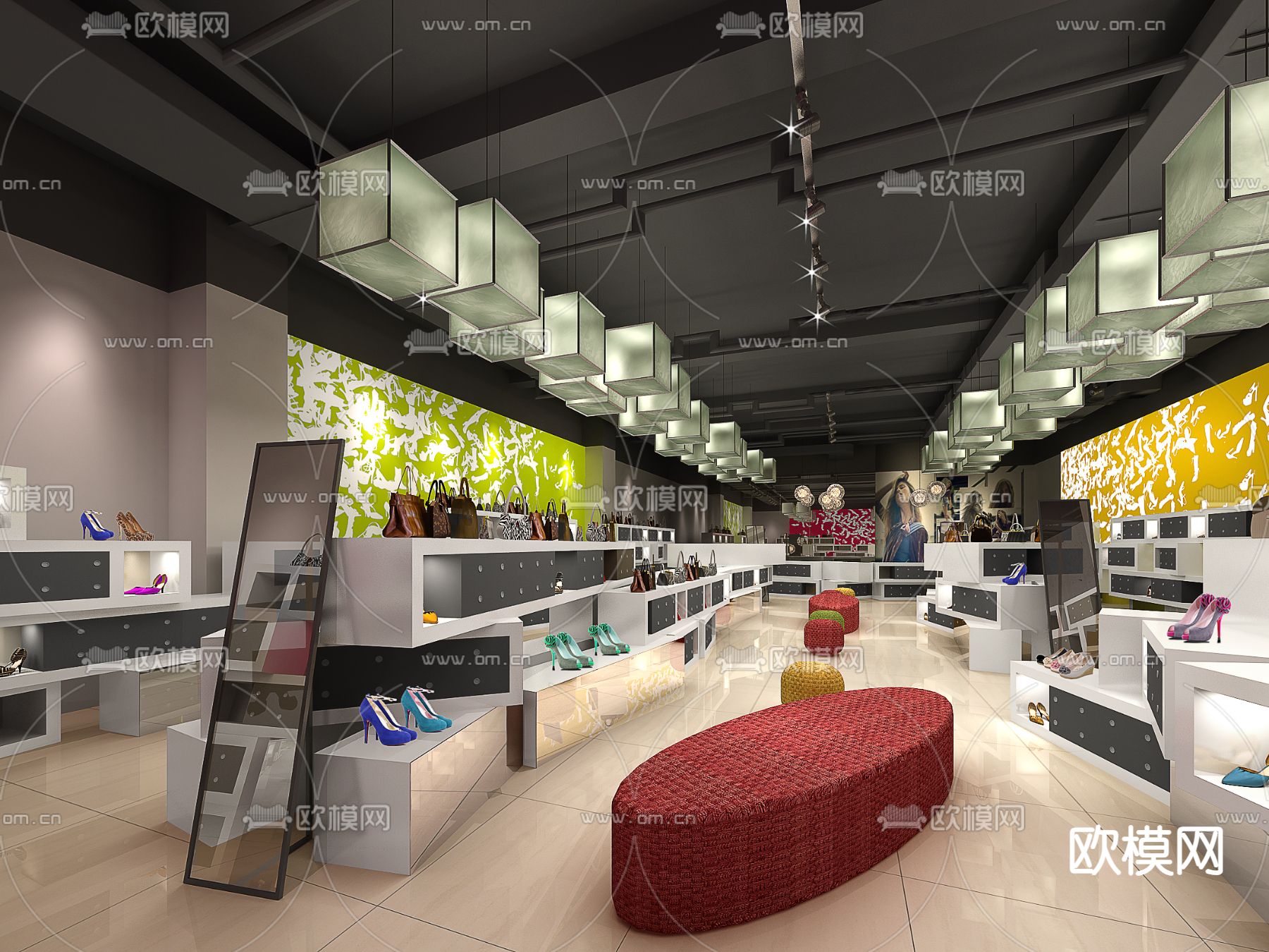 现代服装店免费3d模型下载