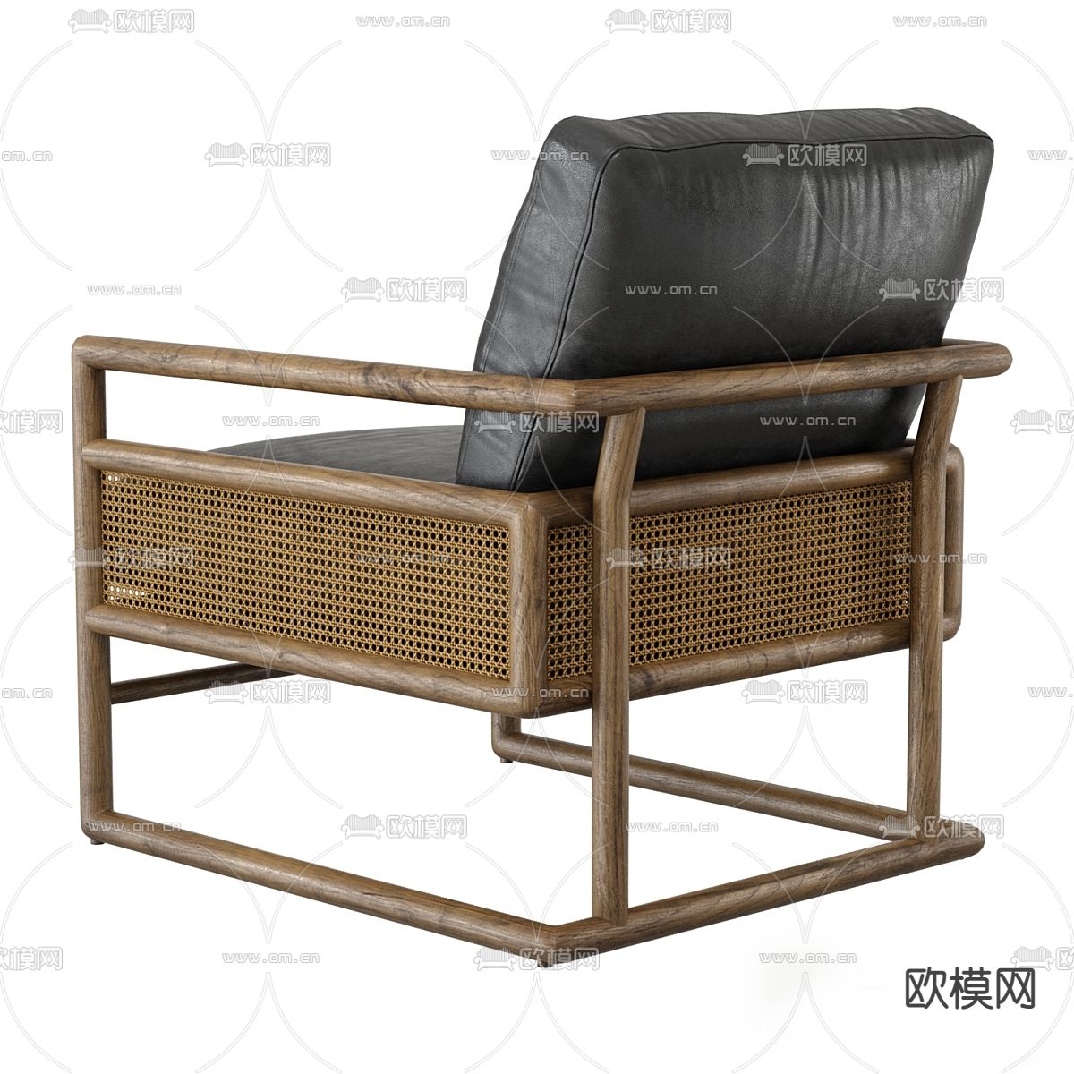 Crate&Barre 户外椅 藤编椅3d模型下载（渲染图2）