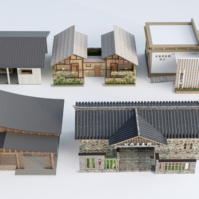  现代公共厕所su模型 