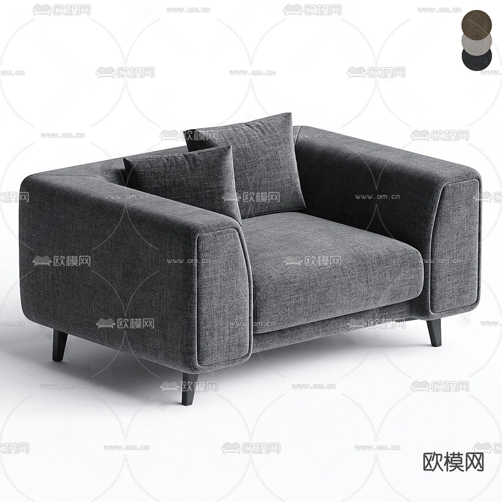 单人沙发3d模型下载