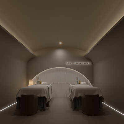  现代SPA护理房su模型 