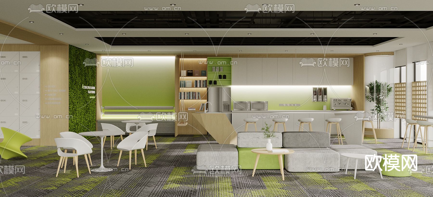 办公室茶水间3d模型下载