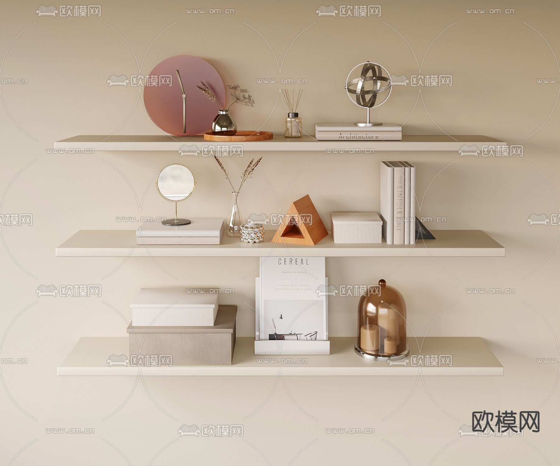 poliform摆件 饰品 书籍 香薰3d模型下载