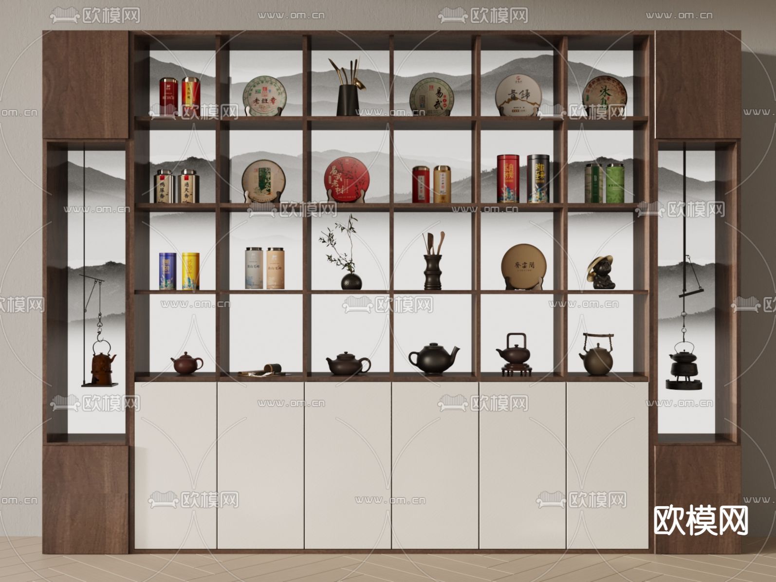 茶具 茶叶su模型下载（渲染图1）