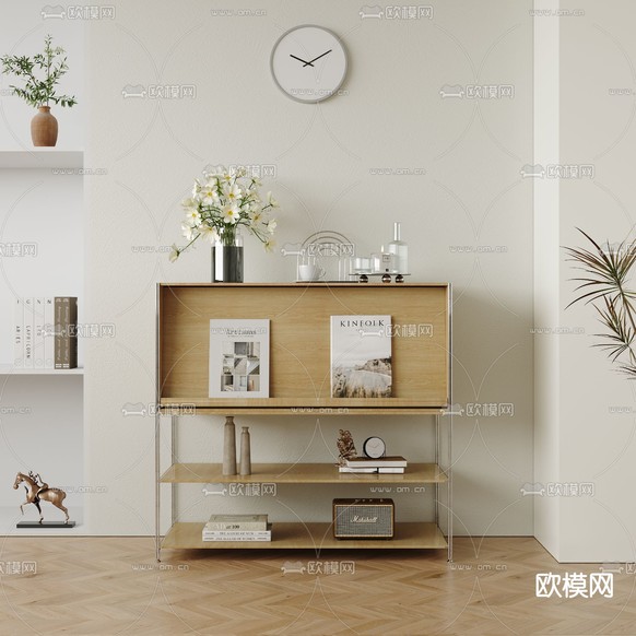 北欧置物架 陈列架3d模型下载