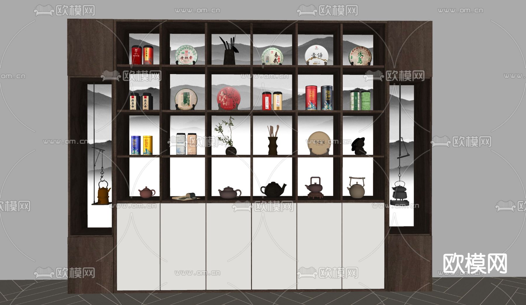茶具 茶叶su模型下载（渲染图2）