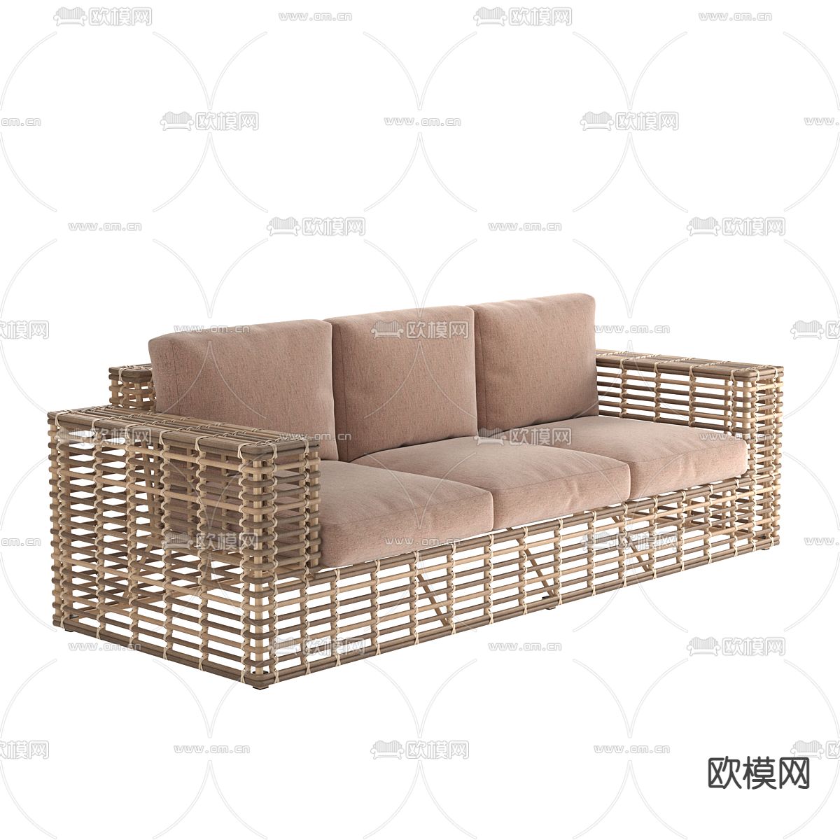 ISLAND 多人沙发su模型下载（渲染图2）