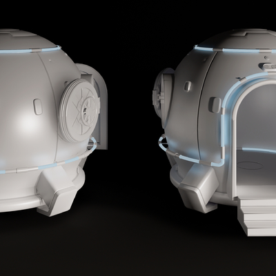  太空舱 潮玩su模型 