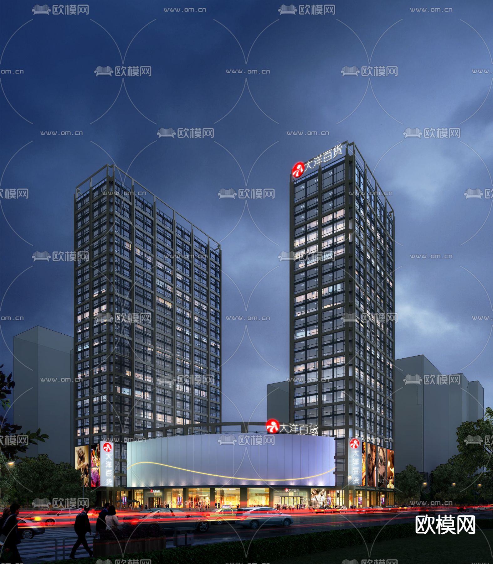 商场综合体su模型