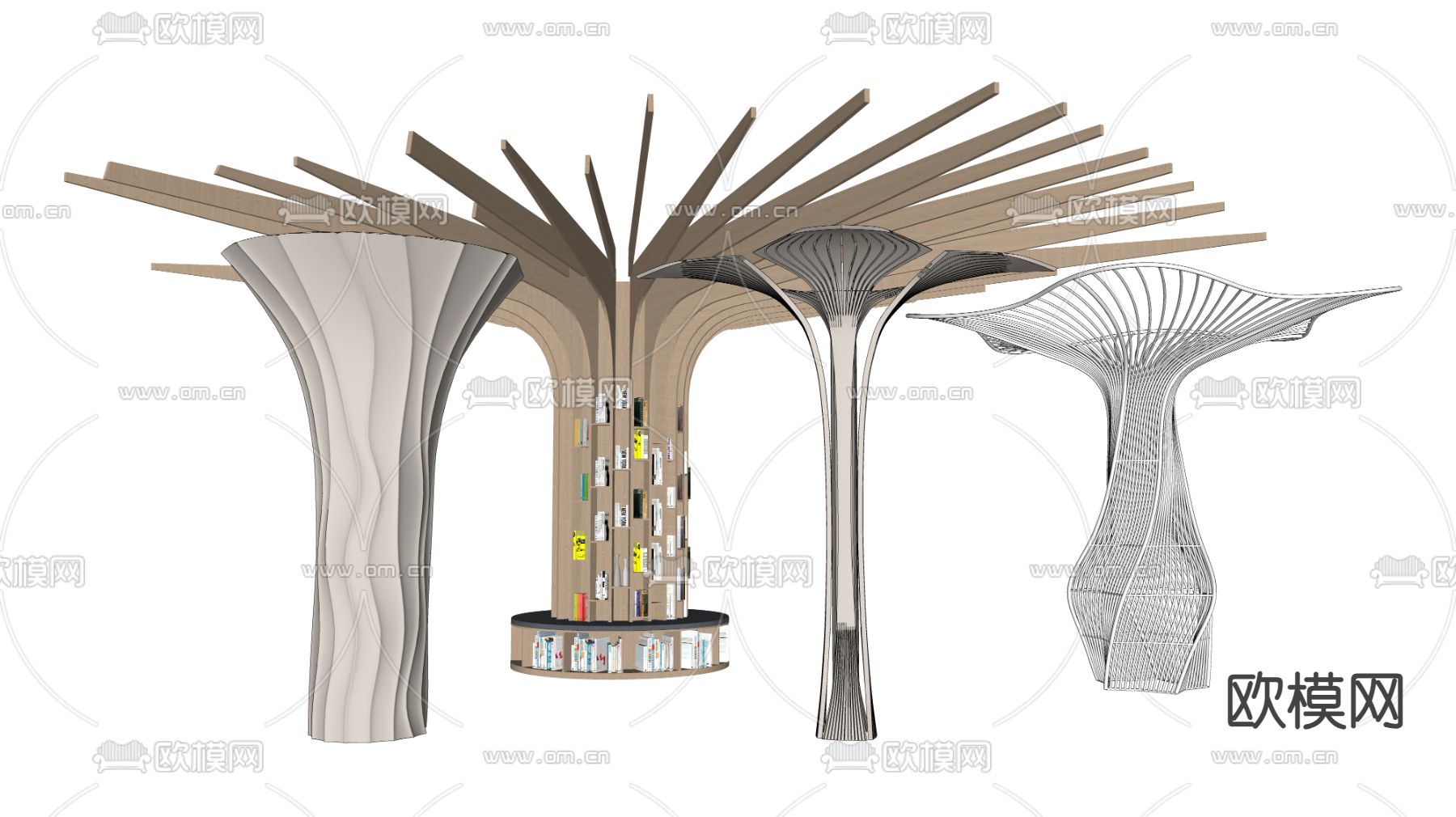 异形柱 造型柱 装饰柱su模型下载（渲染图2）