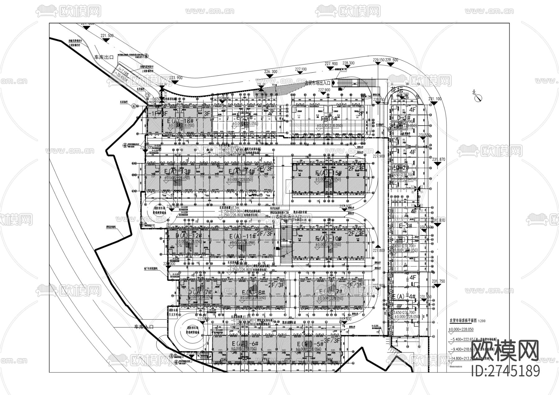 朝阳村农贸市场建设工程cad施工图下载（渲染图7）