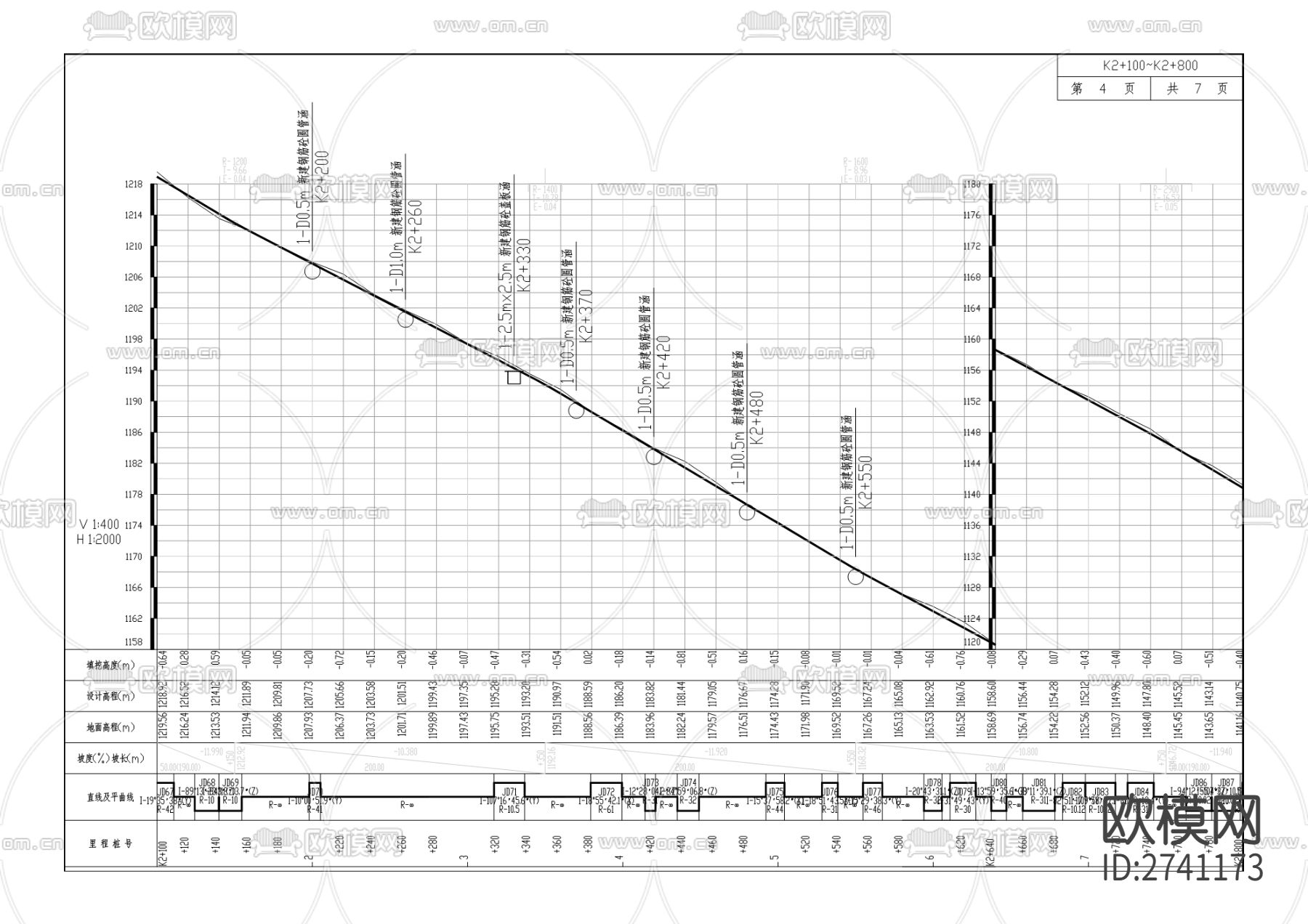 下堡镇安里村公路cad施工图下载（渲染图2）