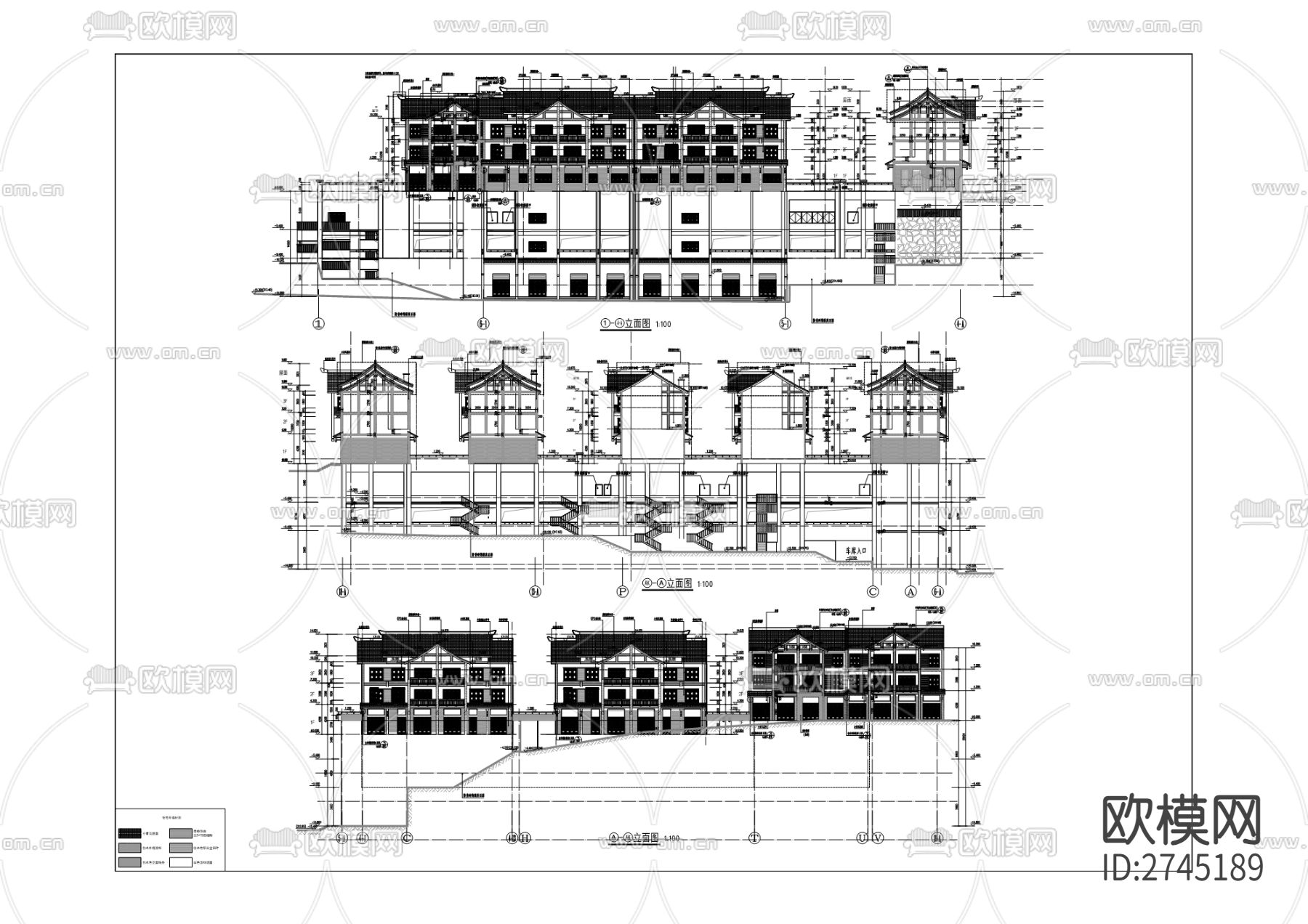 朝阳村农贸市场建设工程cad施工图下载（渲染图6）