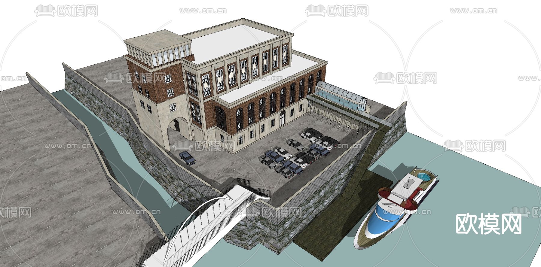 现代办公建筑su模型