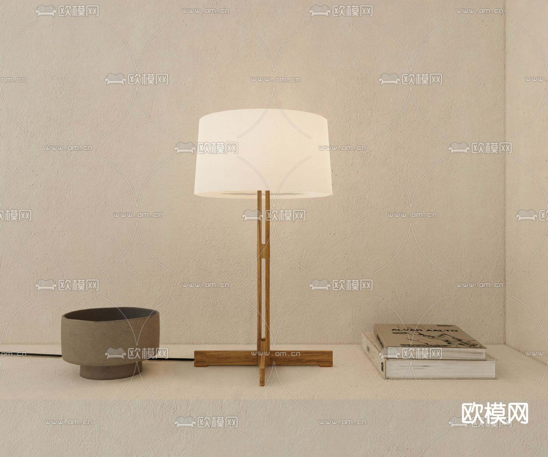 灯罩台灯3d模型下载