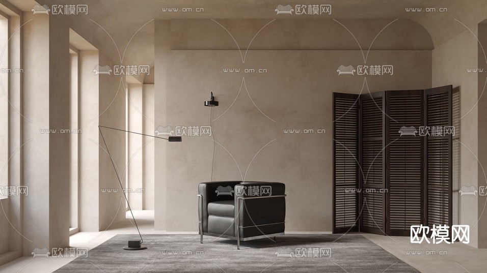 Cassina 单人沙发3d模型下载