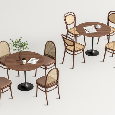 现代休闲桌椅su模型