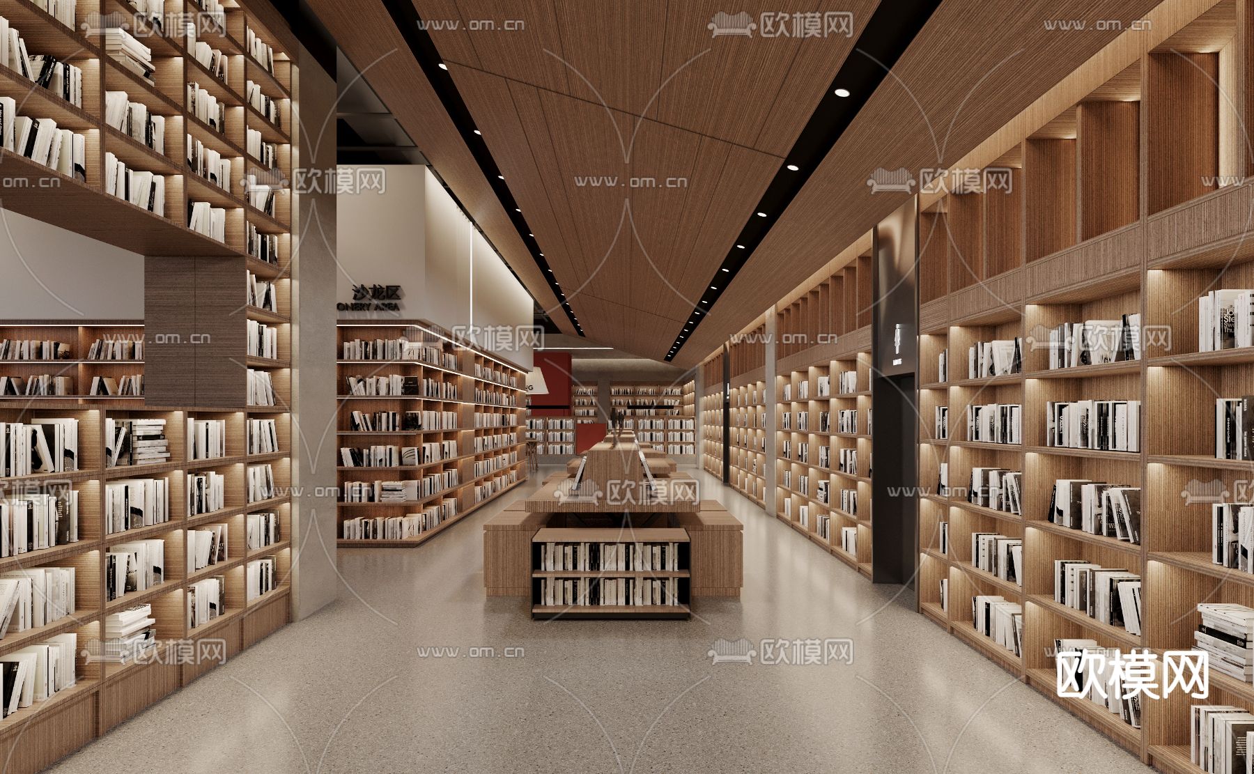 图书馆 书店3d模型下载（渲染图1）