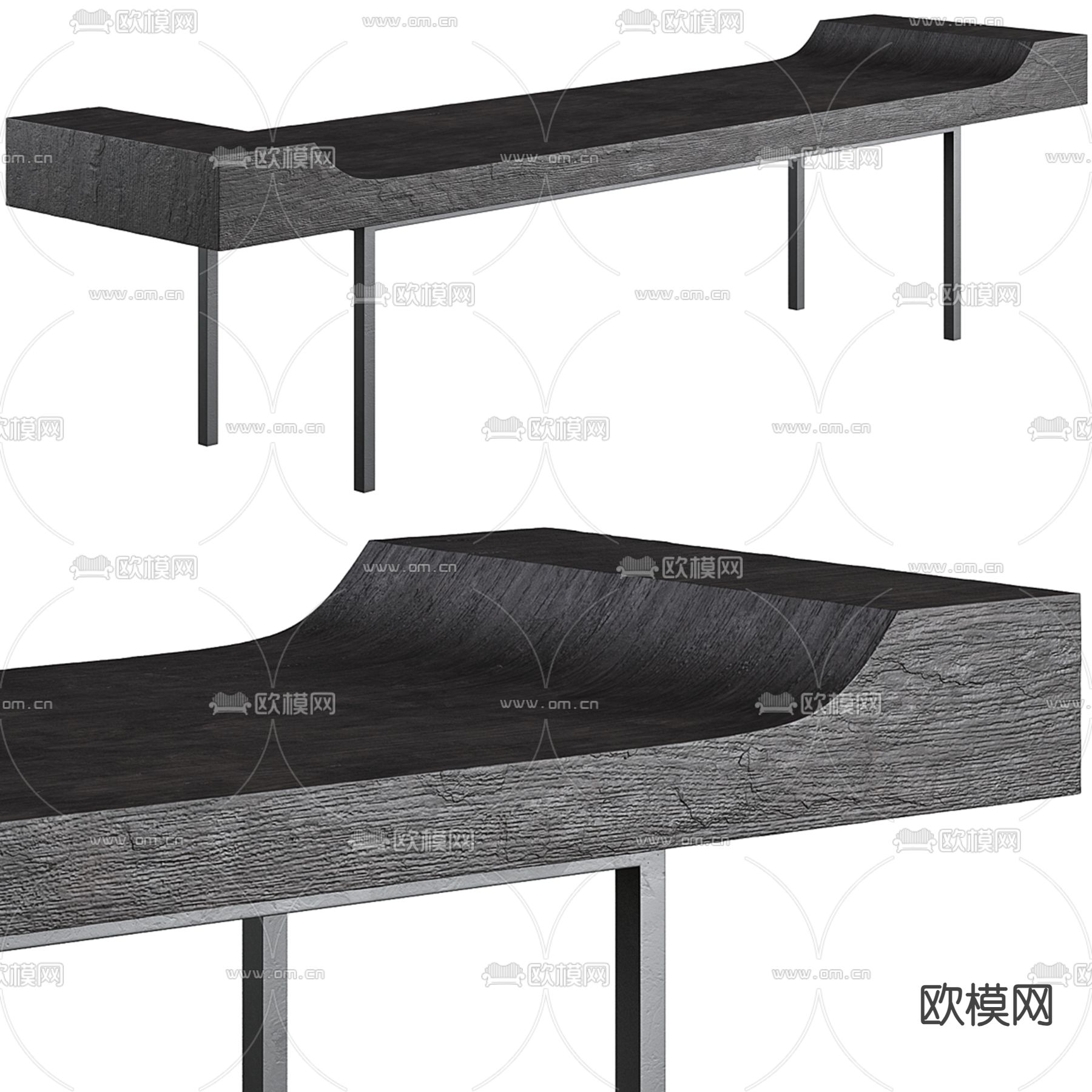 Bench 凳子 长凳3d模型下载（渲染图2）