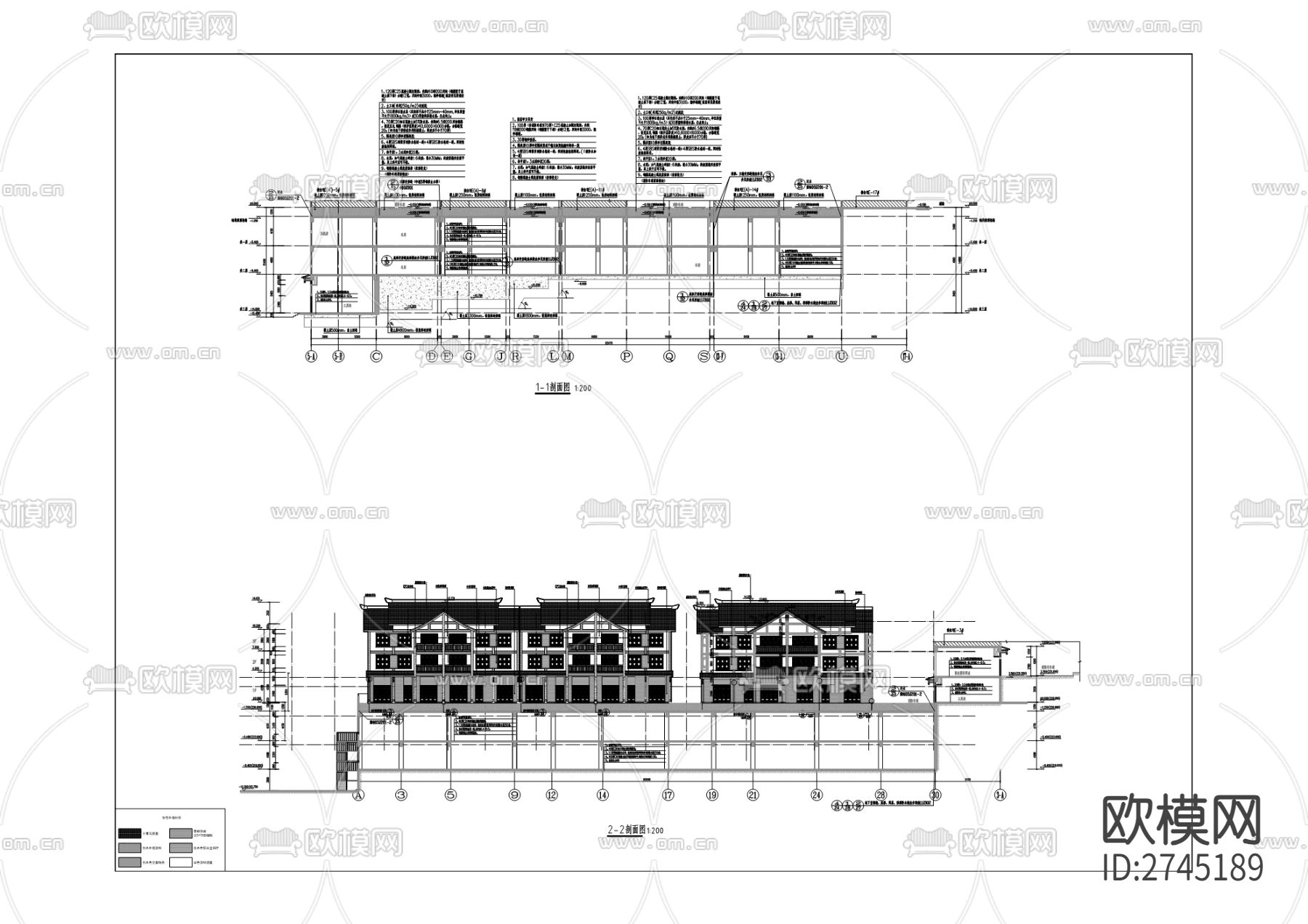 朝阳村农贸市场建设工程cad施工图下载（渲染图5）