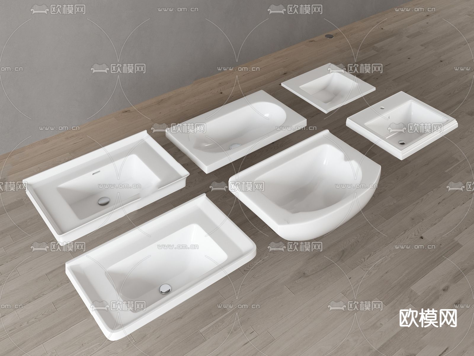 现代台盆su模型下载（渲染图1）