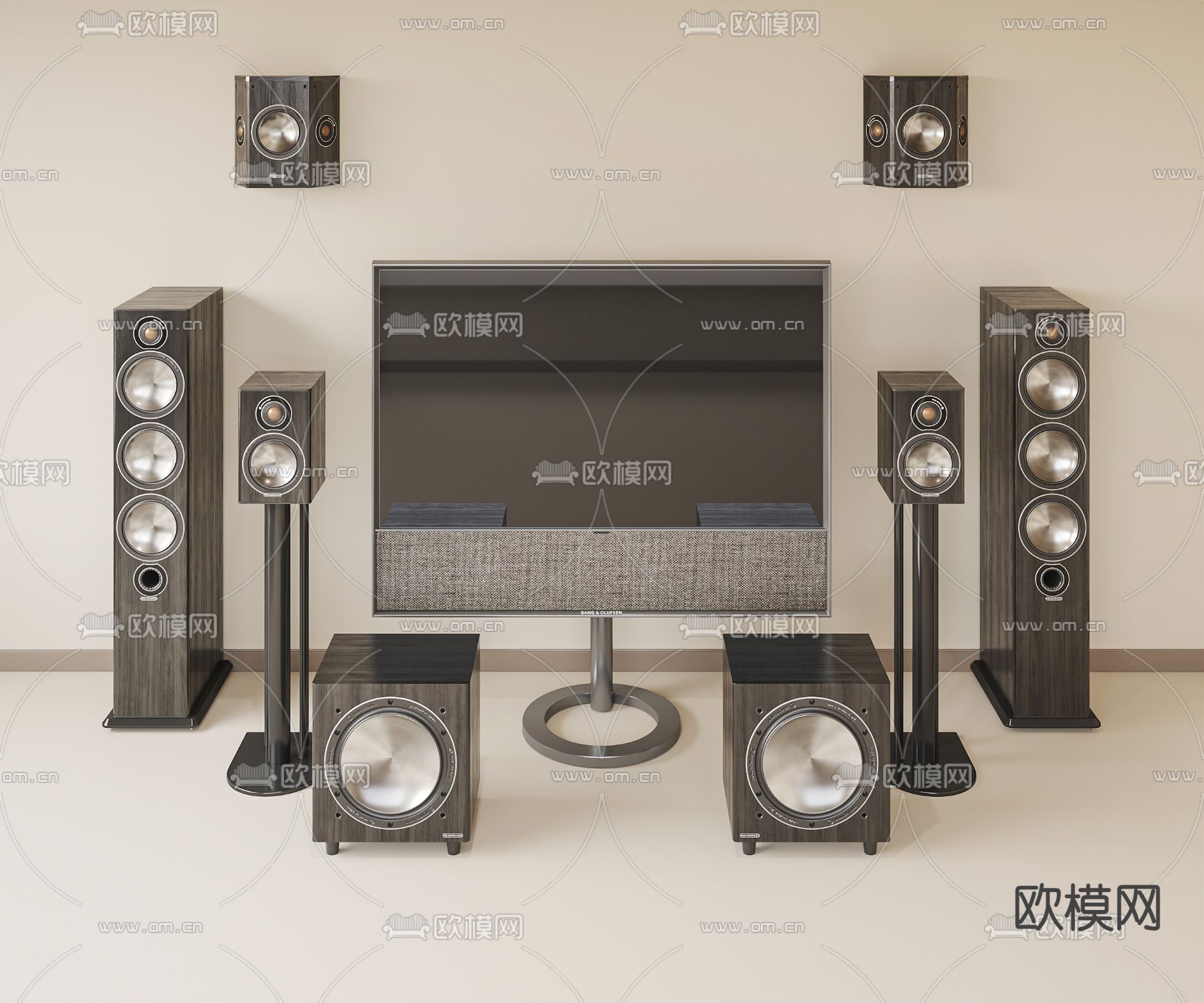 poliform音响 音箱3d模型下载（渲染图1）