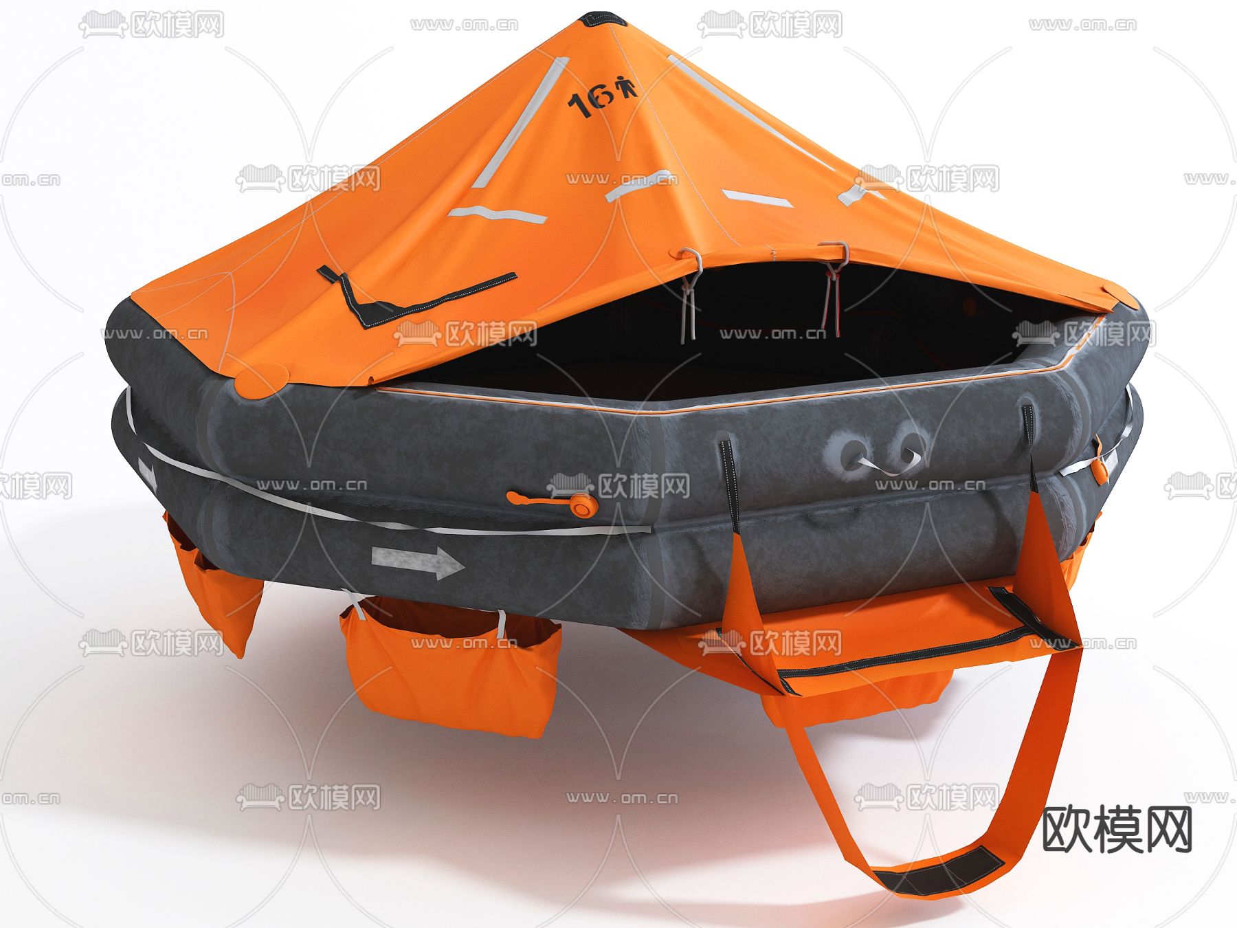 帐篷 橡皮艇 充气艇3d模型下载