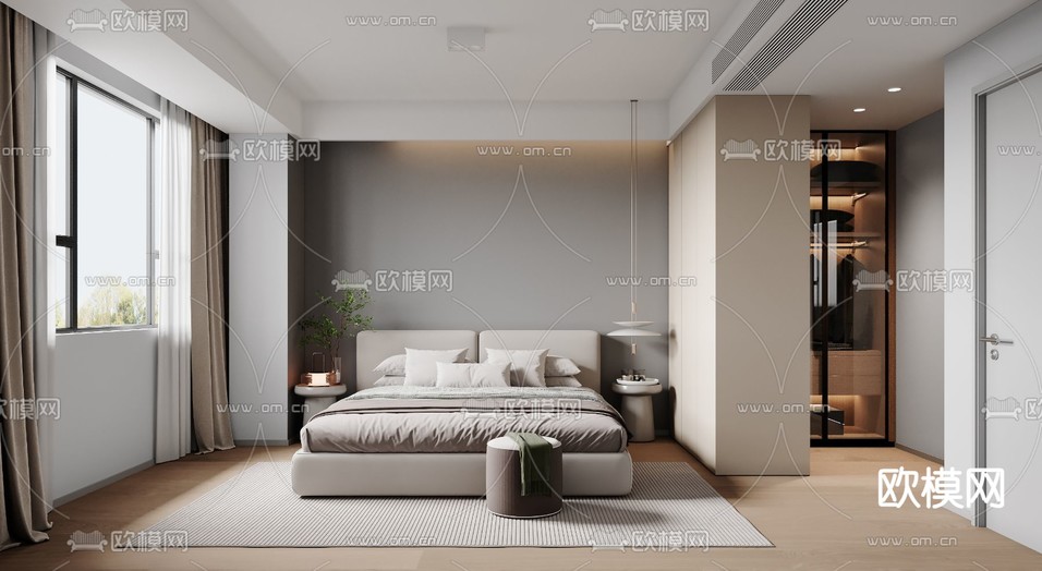 现代客厅餐厅免费3d模型下载_ID14181536_3dmax免费模型-欧模网