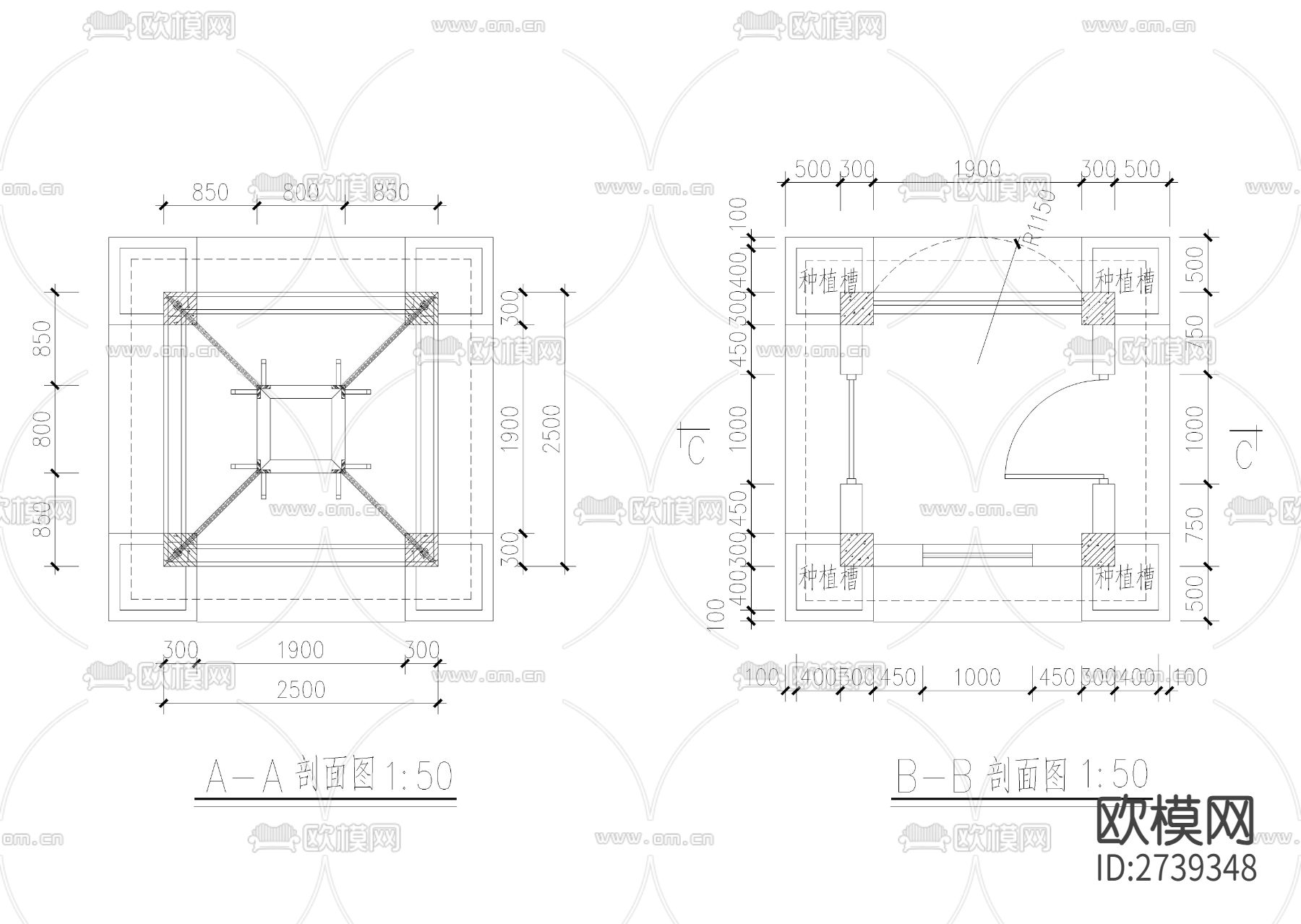 风车售卖亭CAD施工图下载（渲染图3）