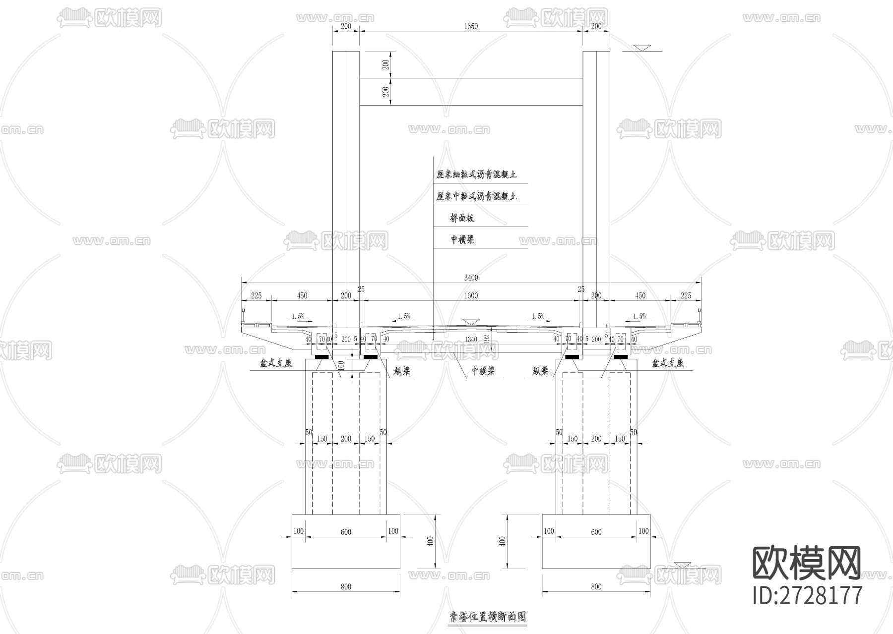 跨江大桥桥梁结构图下载（渲染图3）