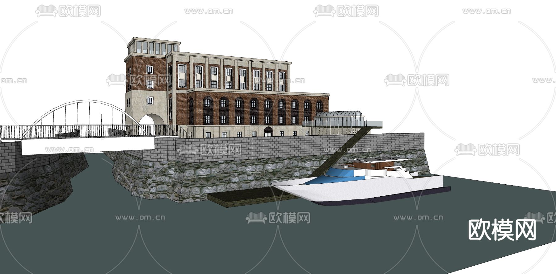 现代办公建筑su模型