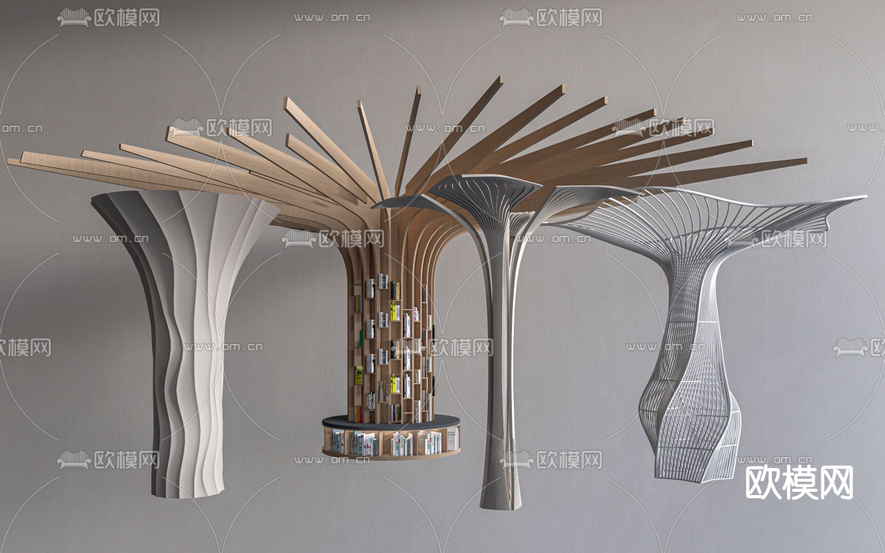 异形柱 造型柱 装饰柱su模型下载（渲染图1）