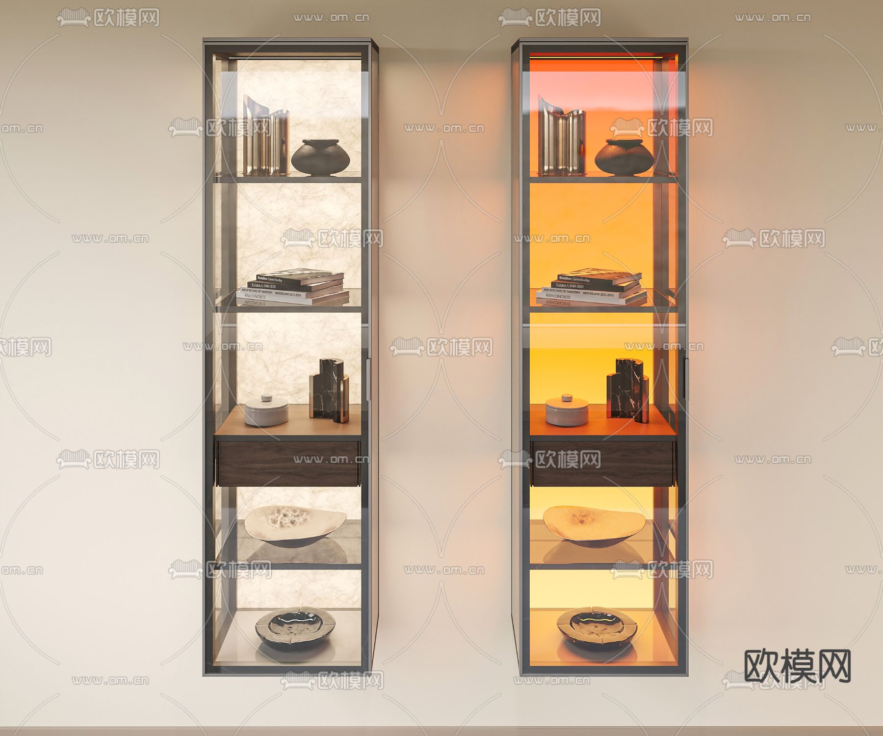 Poliform 装饰柜su模型下载（渲染图1）