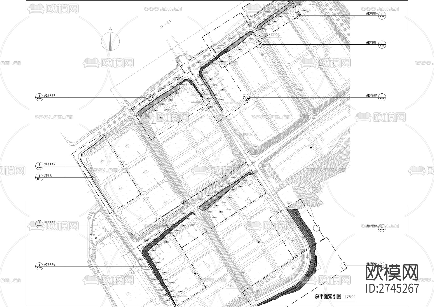 综合保税区边坡支护及绿化工程cad施工图下载（渲染图4）
