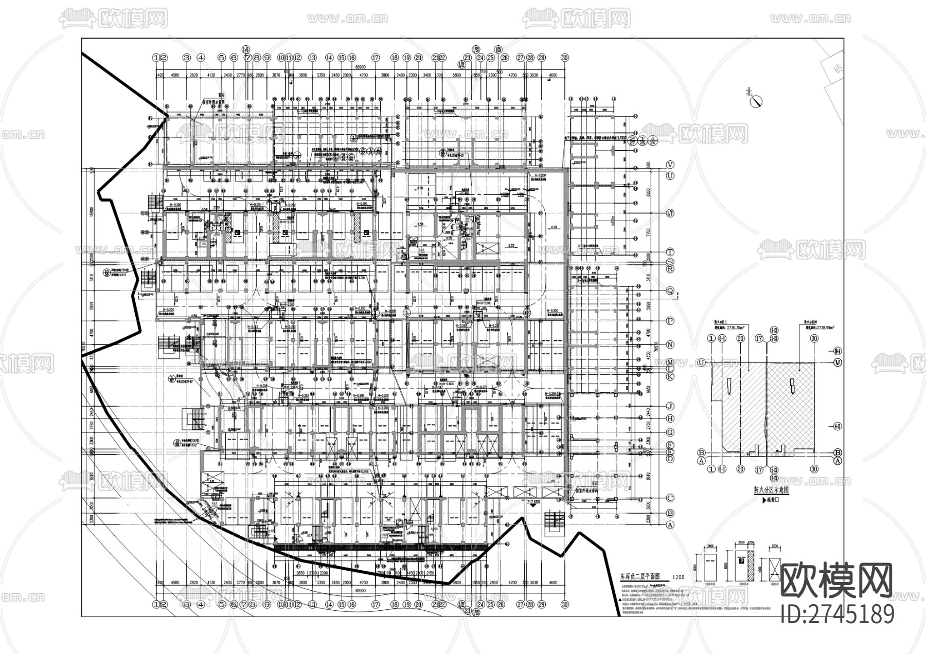 朝阳村农贸市场建设工程cad施工图下载（渲染图3）