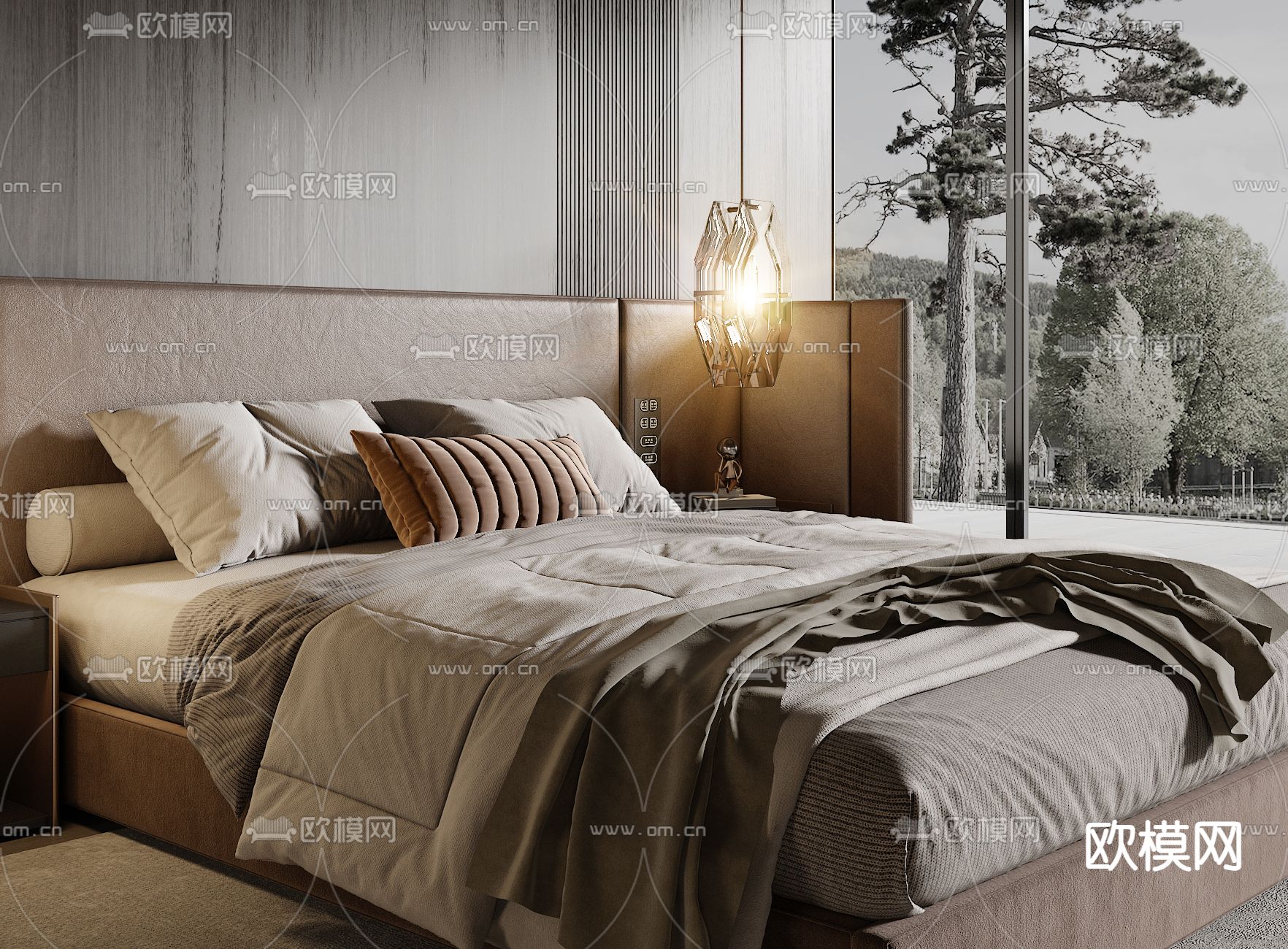 Minotti  卧室su模型