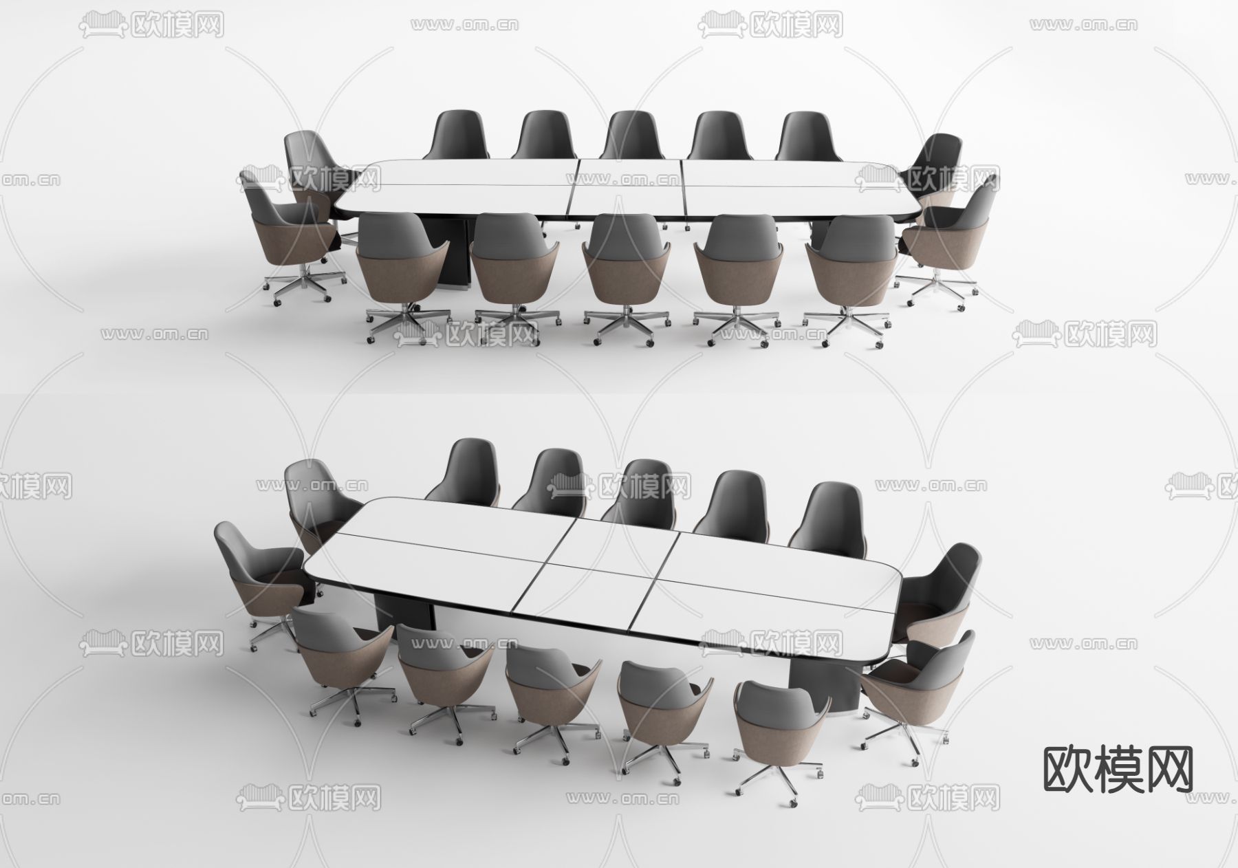 会议桌 会议台3d模型下载_ID14186454_3dmax免费模型-欧模网
